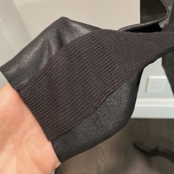 MACKAGE Noelia Leather Waterfall Jacket XXS Lambskin Coat Wrap Style Black - Picture 12 of 16